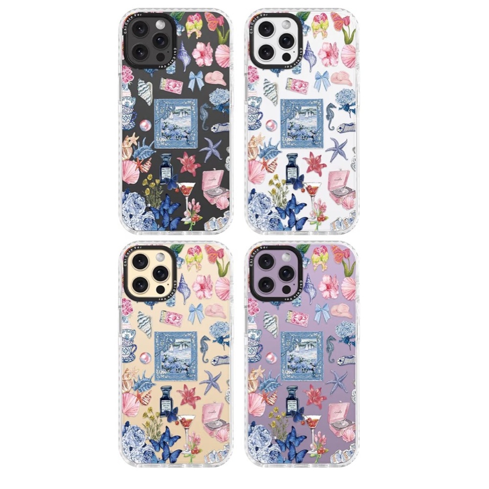 NEW $42 ChiCaseVer iPhone 15 Clear Case Coastal Cowgirl Vintage Collage Pattern - Picture 4 of 15